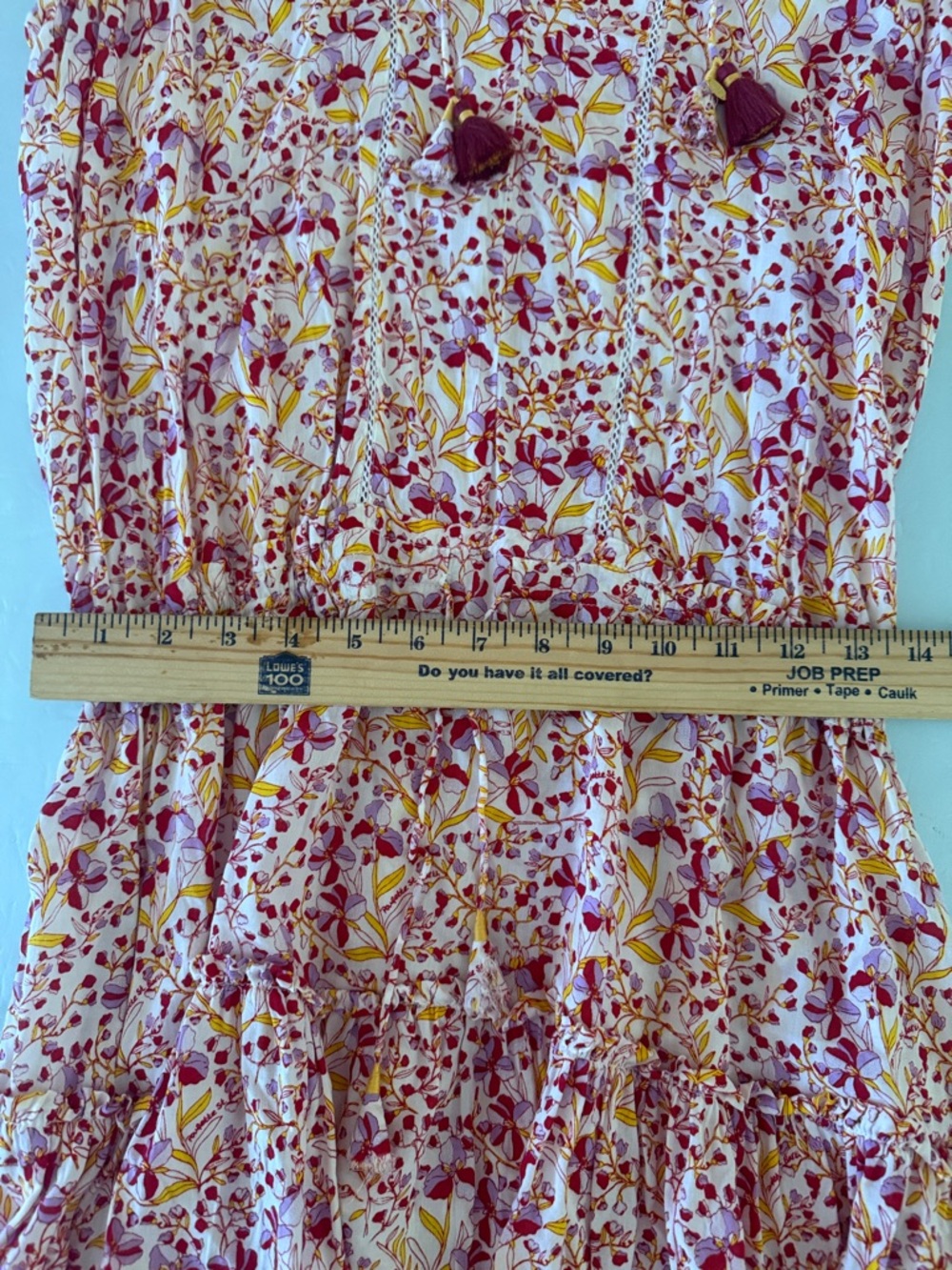 POUPETTE ST BARTH Dress Sz L Mini V Clara Dress Floral Purple Mini Jonquille - Picture 7 of 15
